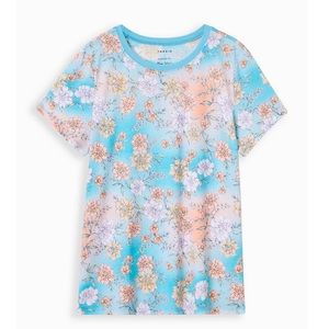 🆕Torrid Teal Floral Vintage Tee